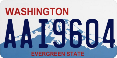 WA license plate AAI9604