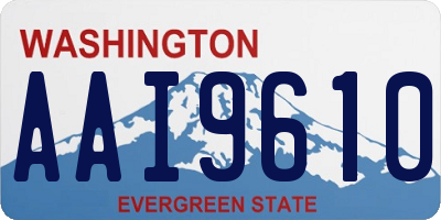 WA license plate AAI9610