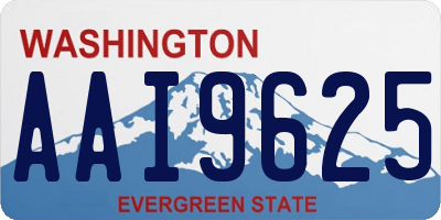 WA license plate AAI9625