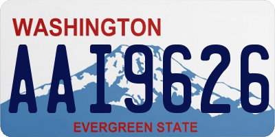 WA license plate AAI9626