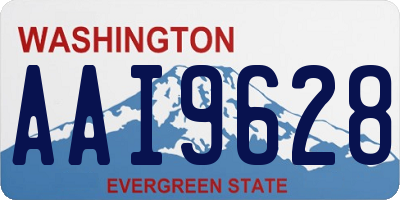 WA license plate AAI9628
