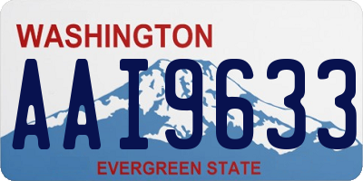 WA license plate AAI9633