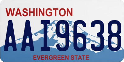 WA license plate AAI9638