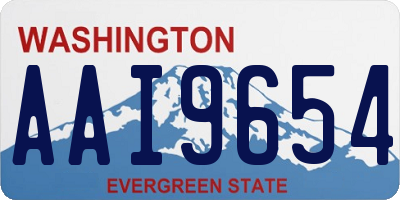 WA license plate AAI9654