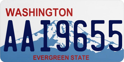 WA license plate AAI9655