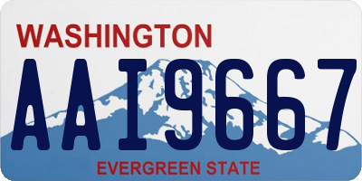 WA license plate AAI9667