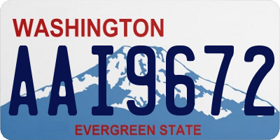 WA license plate AAI9672