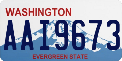 WA license plate AAI9673