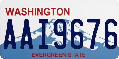 WA license plate AAI9676