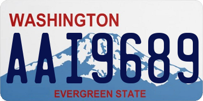 WA license plate AAI9689