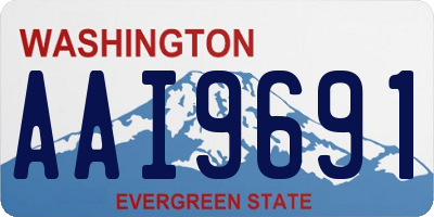 WA license plate AAI9691