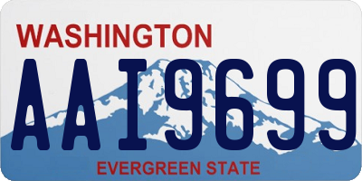 WA license plate AAI9699