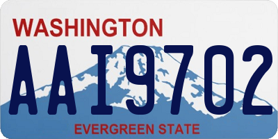 WA license plate AAI9702
