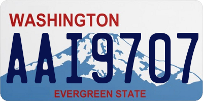 WA license plate AAI9707