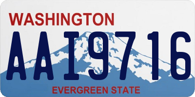 WA license plate AAI9716