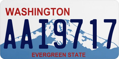 WA license plate AAI9717