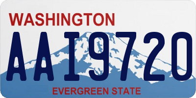 WA license plate AAI9720
