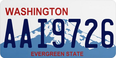 WA license plate AAI9726