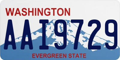 WA license plate AAI9729