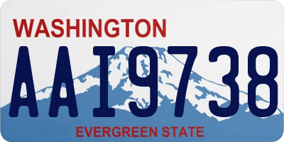 WA license plate AAI9738