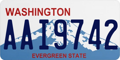 WA license plate AAI9742