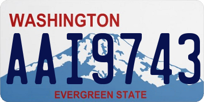 WA license plate AAI9743