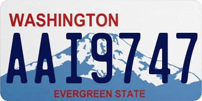 WA license plate AAI9747