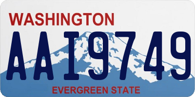 WA license plate AAI9749