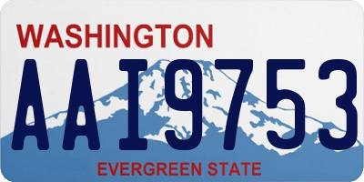 WA license plate AAI9753