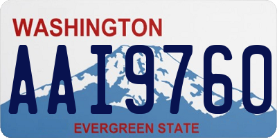 WA license plate AAI9760