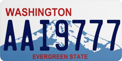 WA license plate AAI9777