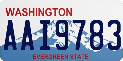 WA license plate AAI9783