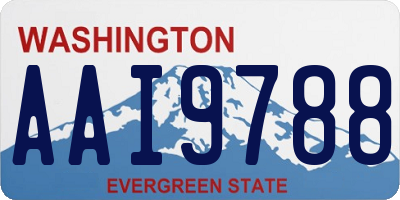 WA license plate AAI9788