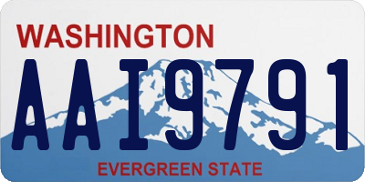 WA license plate AAI9791