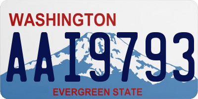 WA license plate AAI9793