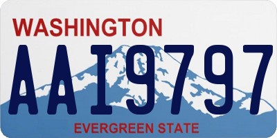 WA license plate AAI9797