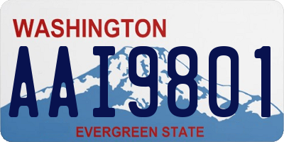 WA license plate AAI9801