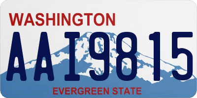 WA license plate AAI9815