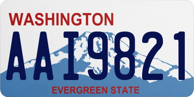 WA license plate AAI9821