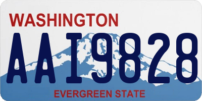WA license plate AAI9828