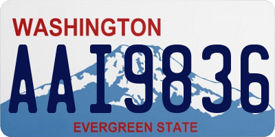 WA license plate AAI9836