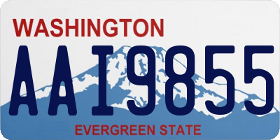 WA license plate AAI9855