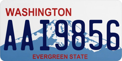 WA license plate AAI9856