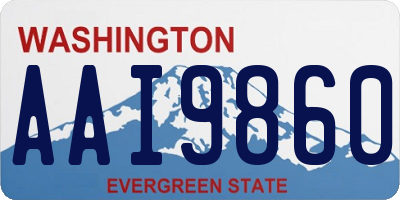 WA license plate AAI9860