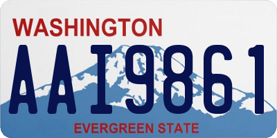 WA license plate AAI9861