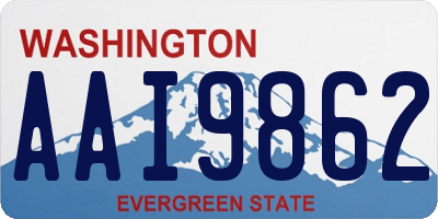 WA license plate AAI9862