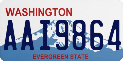 WA license plate AAI9864