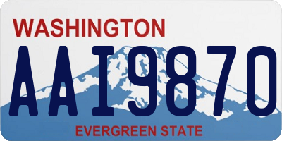 WA license plate AAI9870
