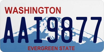 WA license plate AAI9877