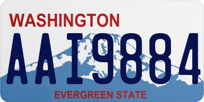 WA license plate AAI9884